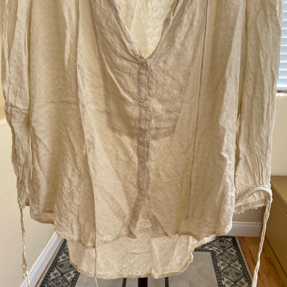 True religion cream blouse size small - Picture 7 of 14